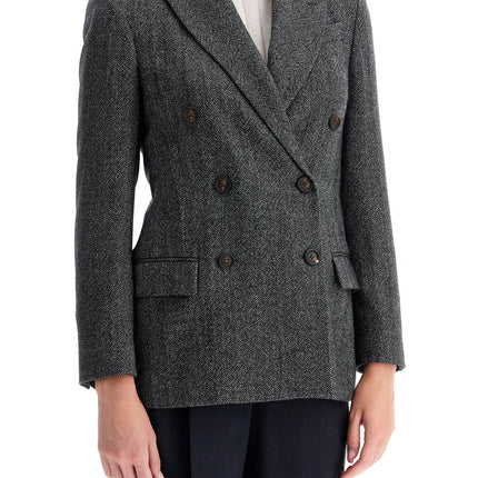 Brunello Cucinelli 'chevron wool carded techno jacket'