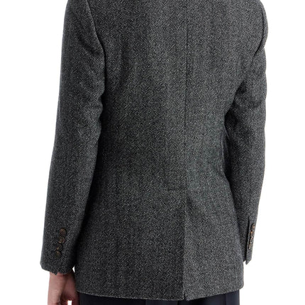 Brunello Cucinelli 'chevron wool carded techno jacket'