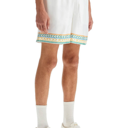 Casablanca silk bermuda shorts 'crayon temple