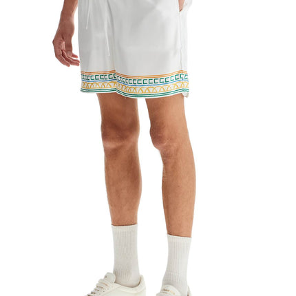 Casablanca silk bermuda shorts 'crayon temple