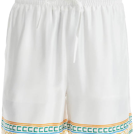 Casablanca silk bermuda shorts 'crayon temple