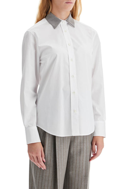 Brunello Cucinelli 'shirt with beaded collar