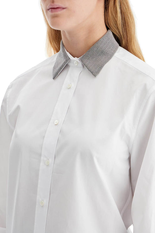 Brunello Cucinelli 'shirt with beaded collar