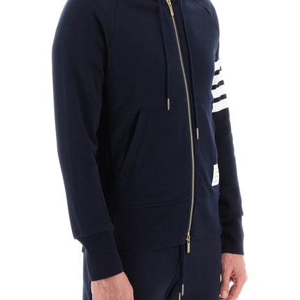 Thom Browne 4-bar zip-up hoodie