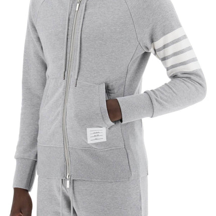 Thom Browne 4-bar zip-up hoodie