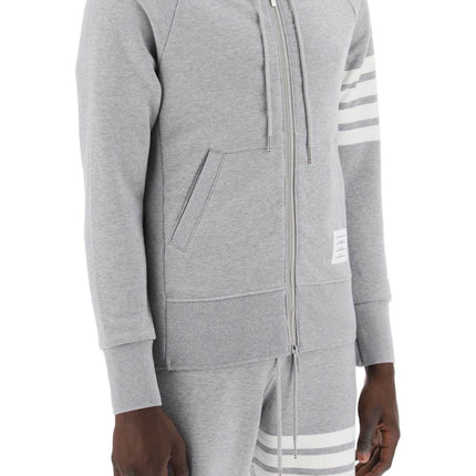 Thom Browne 4-bar zip-up hoodie