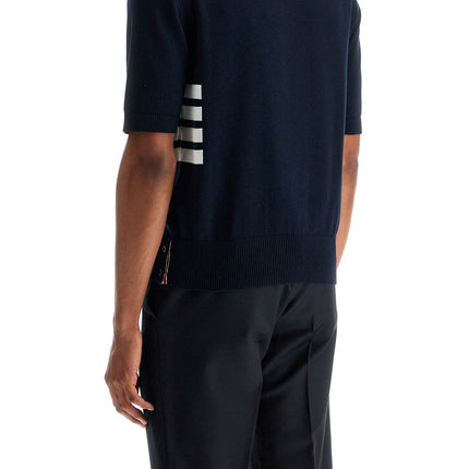 Thom Browne 4-bar knit polo shirt