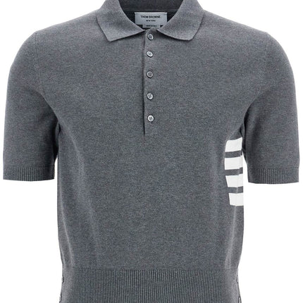 Thom Browne 4-bar knit polo shirt