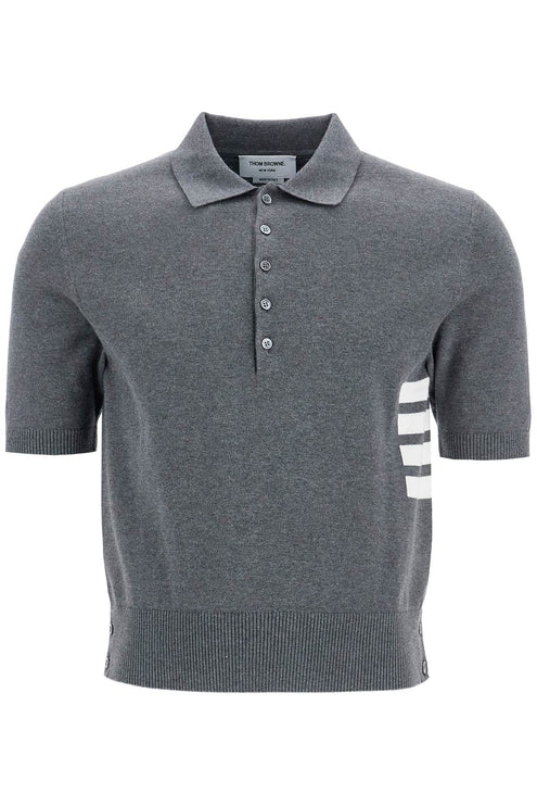 Thom Browne 4-bar knit polo shirt