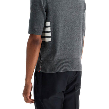 Thom Browne 4-bar knit polo shirt