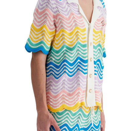 Casablanca gradient wave knit shirt