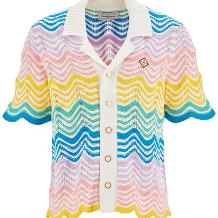 Casablanca gradient wave knit shirt