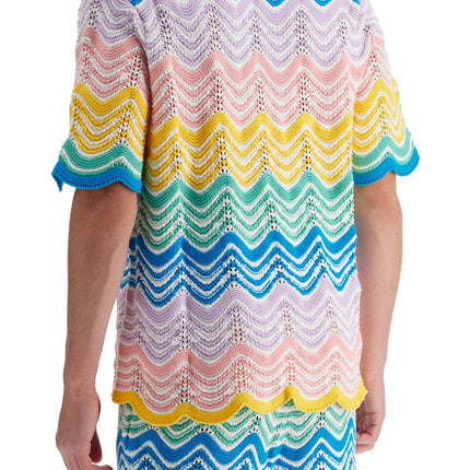 Casablanca gradient wave knit shirt