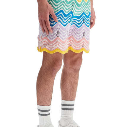 Casablanca "gradient wave knit bermuda shorts