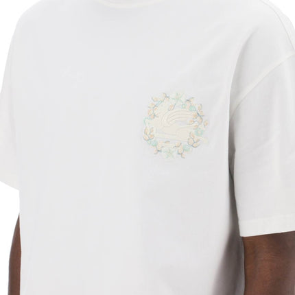 Etro floral pegasus embroidered t-shirt