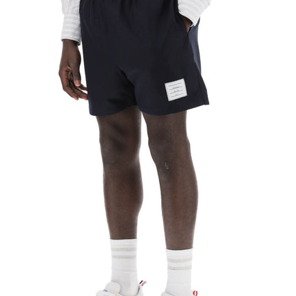 Thom Browne elastic waistband bermuda shorts in