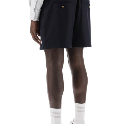 Thom Browne elastic waistband bermuda shorts in