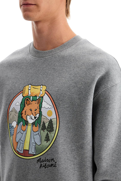 Maison Kitsune 'rambling fox print sweat