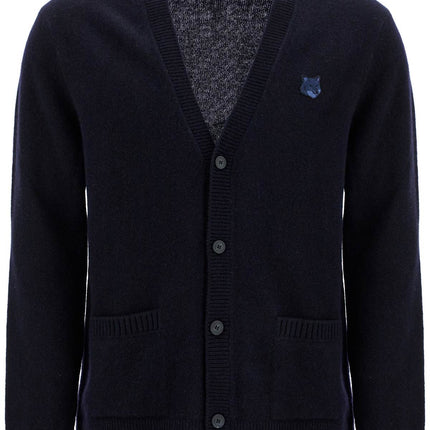 Maison Kitsune bold fox head wool cardigan