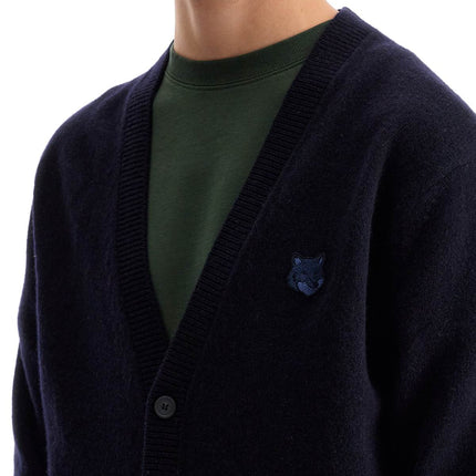 Maison Kitsune bold fox head wool cardigan