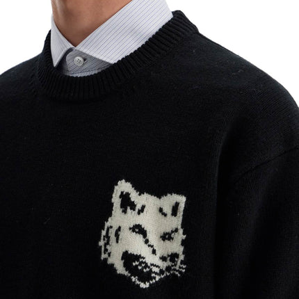 Maison Kitsune fox head wool sweater