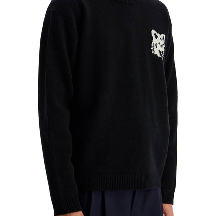 Maison Kitsune fox head wool sweater