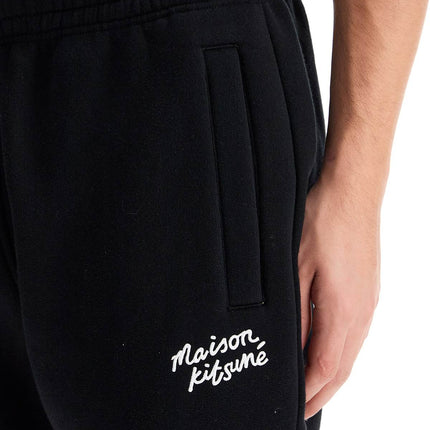 Maison Kitsune comfort joggers with embroidery