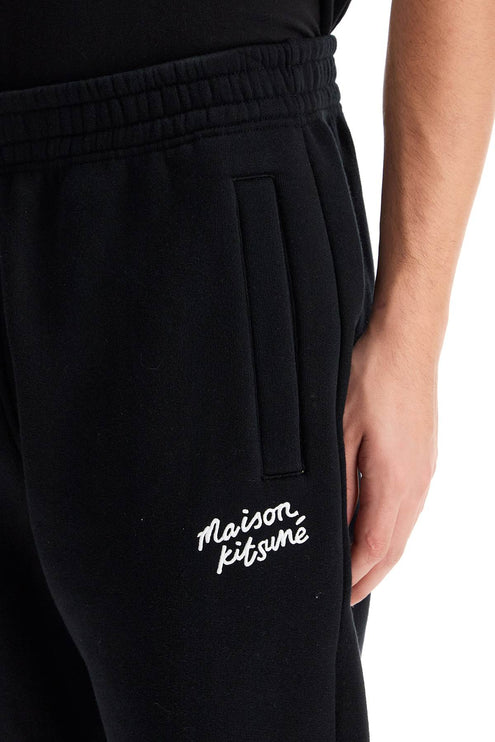 Maison Kitsune comfort joggers with embroidery