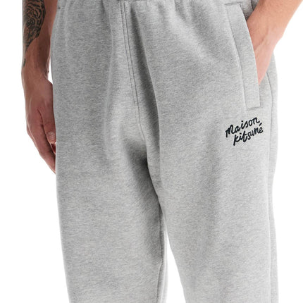 Maison Kitsune comfort joggers with embroidery