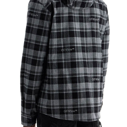 Off-White checked overshirt with hood