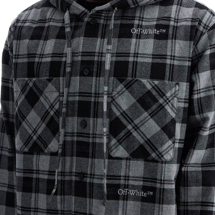 Off-White checked overshirt with hood