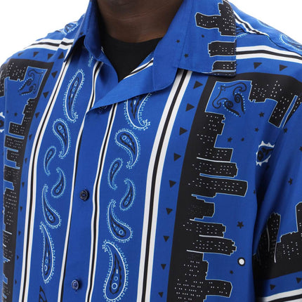 Off-White skyline paisley bowling shirt with pattern