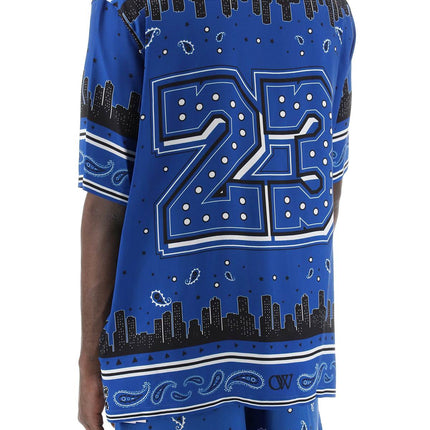 Off-White skyline paisley bowling shirt with pattern