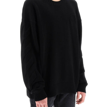 Off White Off-White sweater with embossed diagonal motif