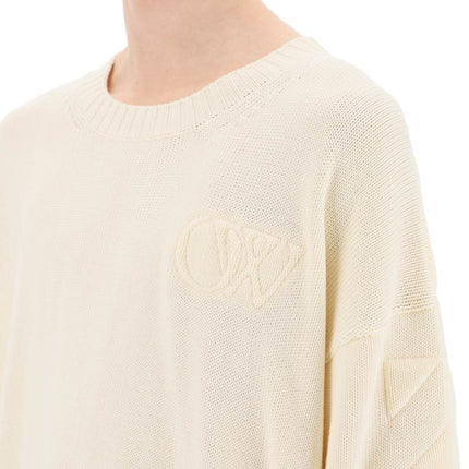 Off White Off-White sweater with embossed diagonal motif