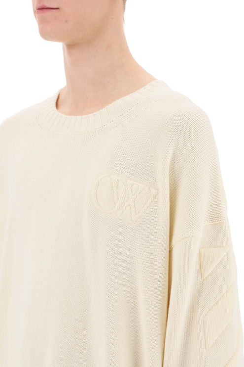 Off White Off-White sweater with embossed diagonal motif