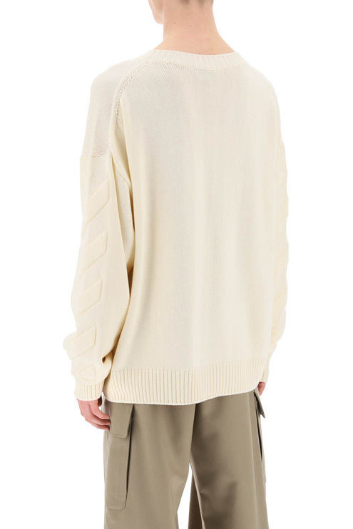 Off White Off-White sweater with embossed diagonal motif