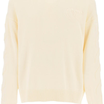 Off White Off-White sweater with embossed diagonal motif