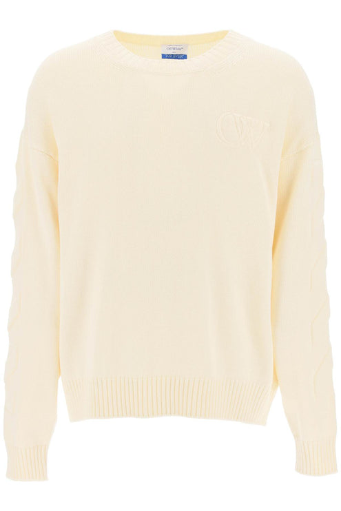 Off White Off-White sweater with embossed diagonal motif