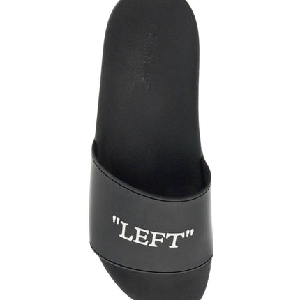 Off-White rubber slides for left and right