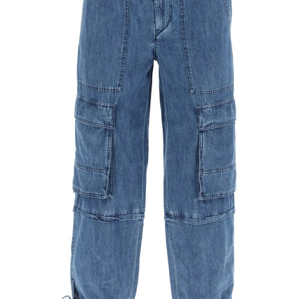 Isabel Marant Etoile ivy cargo pants in washed effect canvas fabric