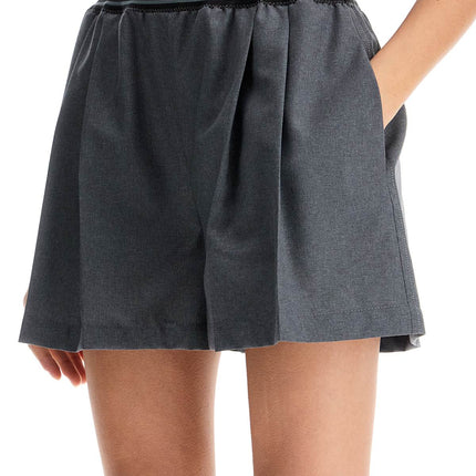 Marni pleated shorts with branded band