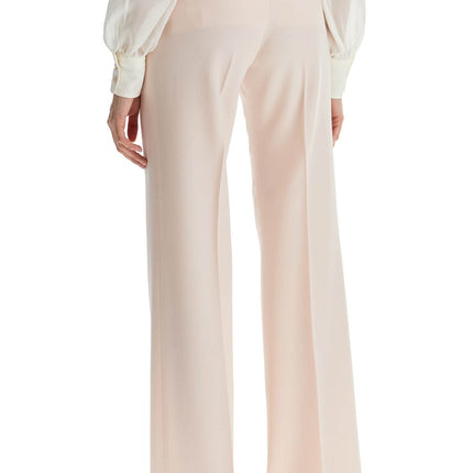 Tom Ford high waist wide leg pants in virgin wool light blush