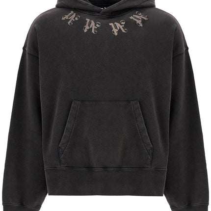 Palm Angels statement monogram hooded sweatshirt