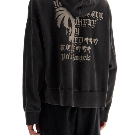 Palm Angels statement monogram hooded sweatshirt