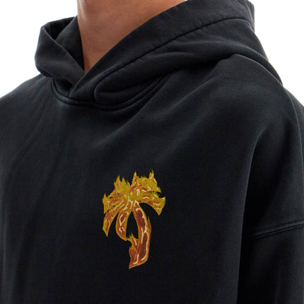 Palm Angels 'burning palm oversized hoodie with hood'