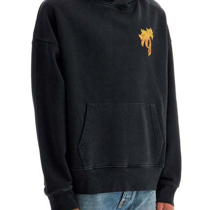 Palm Angels 'burning palm oversized hoodie with hood'