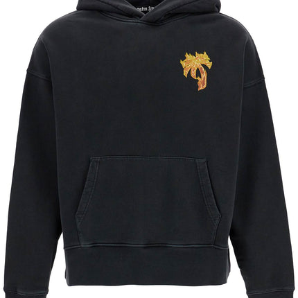 Palm Angels 'burning palm oversized hoodie with hood'