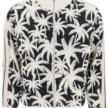 Palm Angels zip-up sweatshirt with palms print