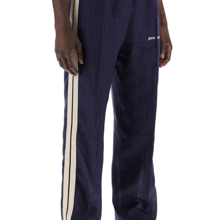 Palm Angels linen joggers with side stripes